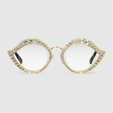 gucci crystal cat eye eyeglasses|cat eye gucci sunglasses women's.